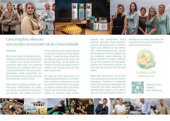 MarisGlow Lancering zeewier zeewater uit de Oosterschelde