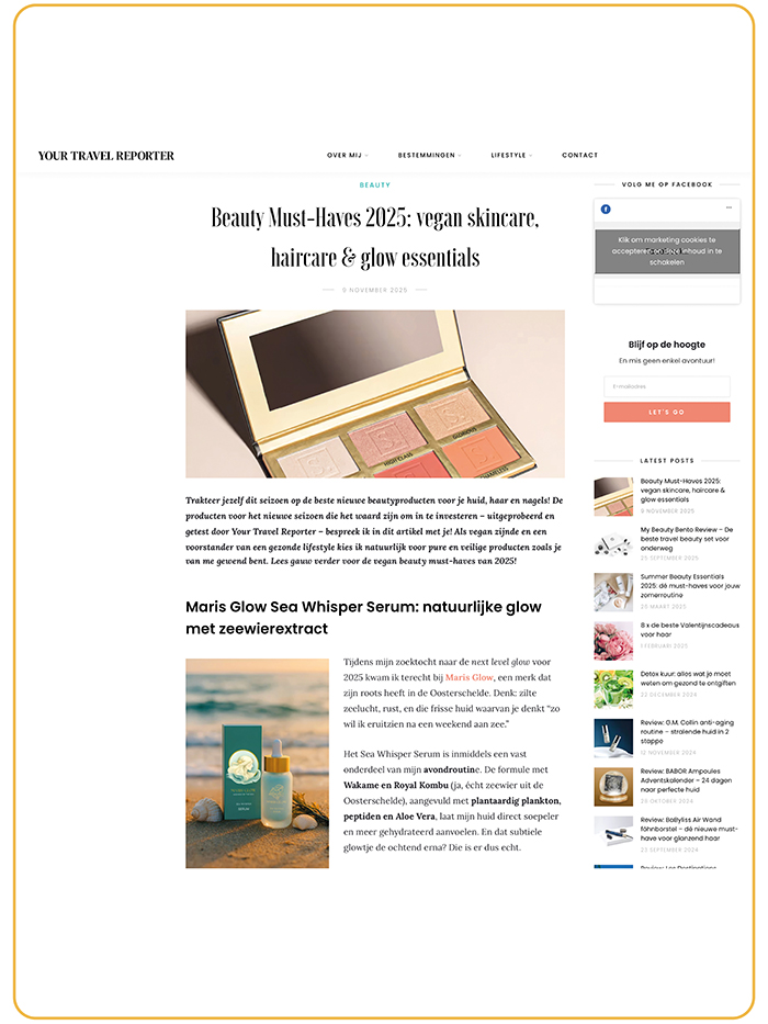 Maris Glow YourTravelReporter Zeewater Skincare